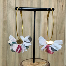 Load image into Gallery viewer, Hoops with flower tassels
