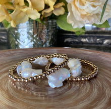 Load image into Gallery viewer, Baroque pearl &amp; gold filled beads
